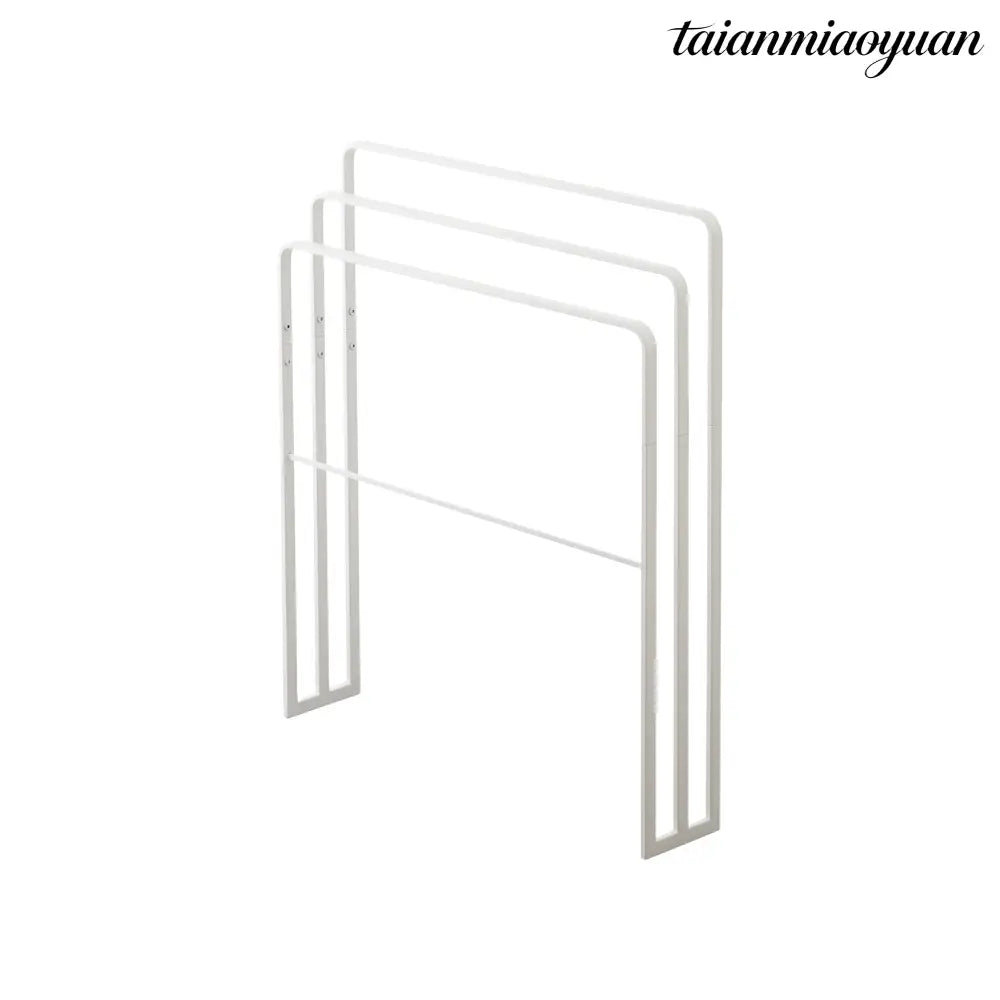Bath Towel Hanger with 3 Bars - White - Bath Towel Hanger