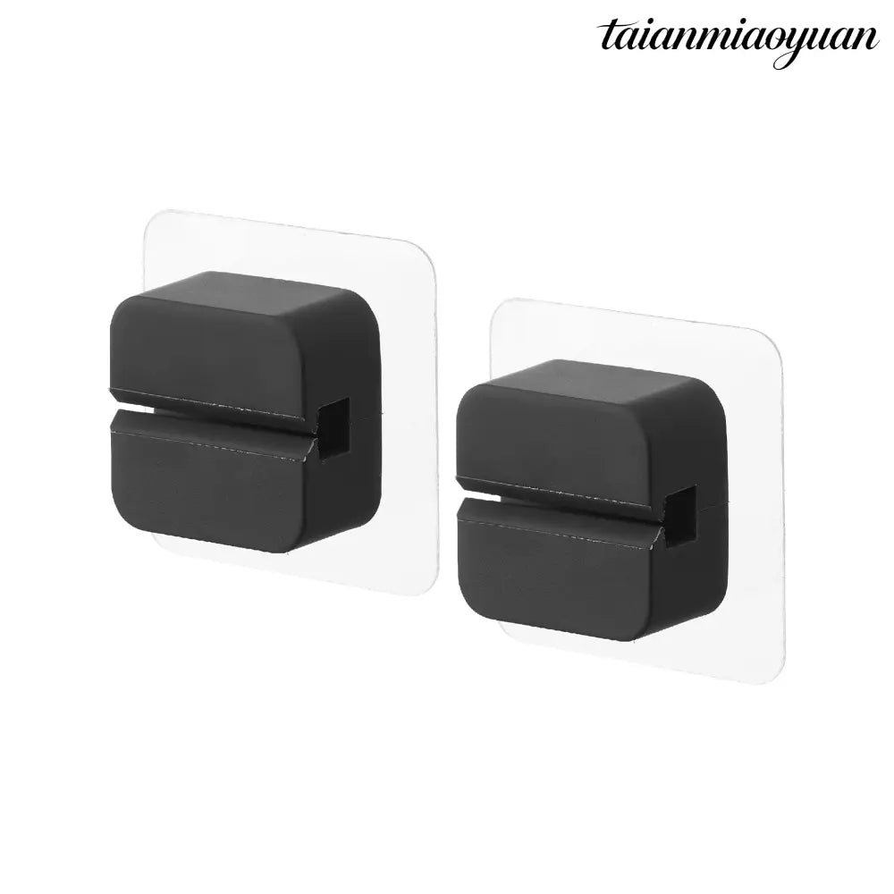 Film Hook Self-Adhesive Multi-Use Clips (Set of 2) - Black - Hook