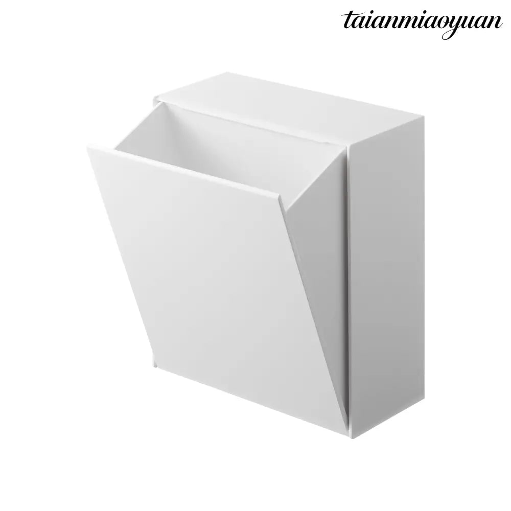 Film Hook Self-Adhesive Storage Box - White - Trash Can