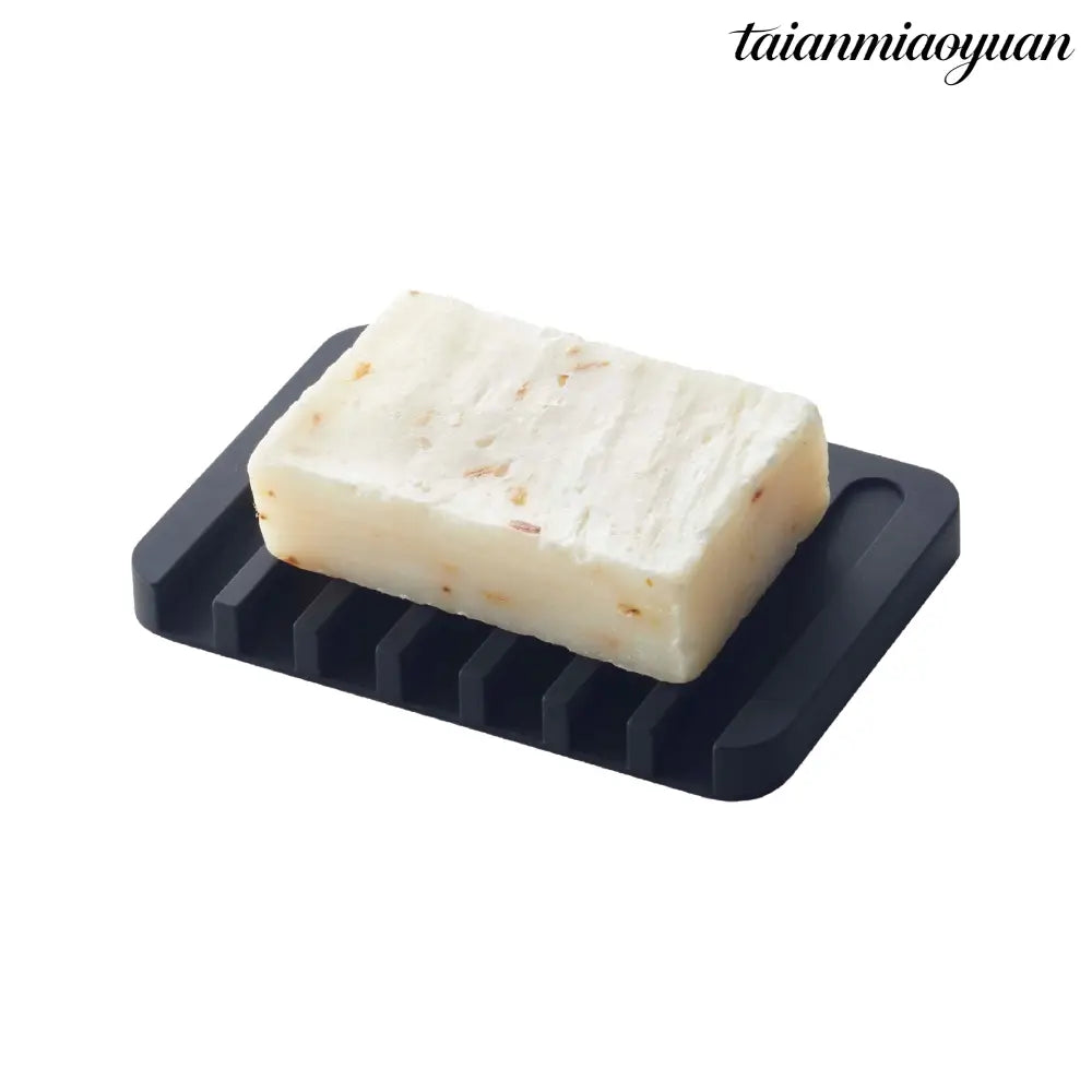Silicone Soap Tray - Black - Soap Holder